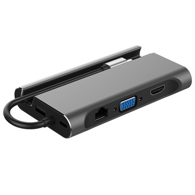 T702 TYPEC TO  (USB3.0*3)+HDMI+VGA+RJ45+PD