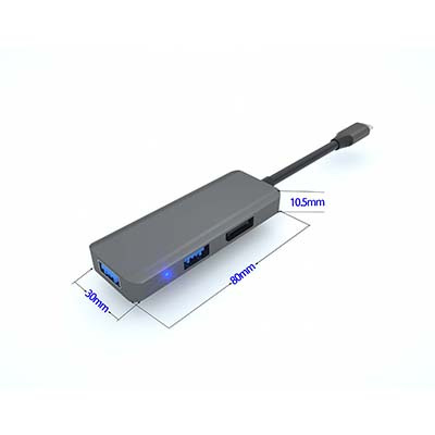 T408 TYPE-C  TO  PD+DP+USB2.0*2