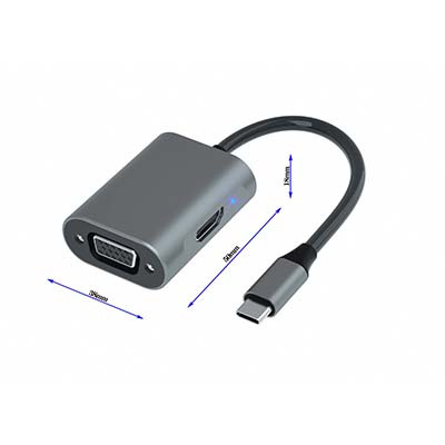 T205 TYPE-C TO HDMI+VGA
