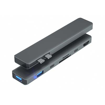 T705 TYPE-C  TO  USB3.0*2+USB-C+SD+TF+PD+HDMI