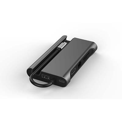 T803  TYPE-C TO HDMI+PD+USB3.0 *3+RJ45+SD+TF 