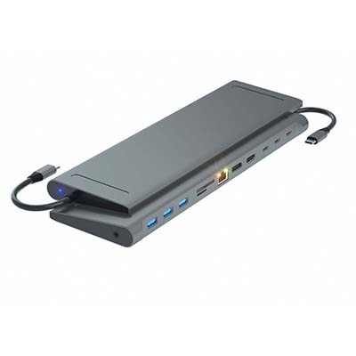 T1201 TYPE-C TO PD+SD/TF+USB3.0*3+RJ45+HDMI+DP+USB-C*2+耳機(jī)3.5mm